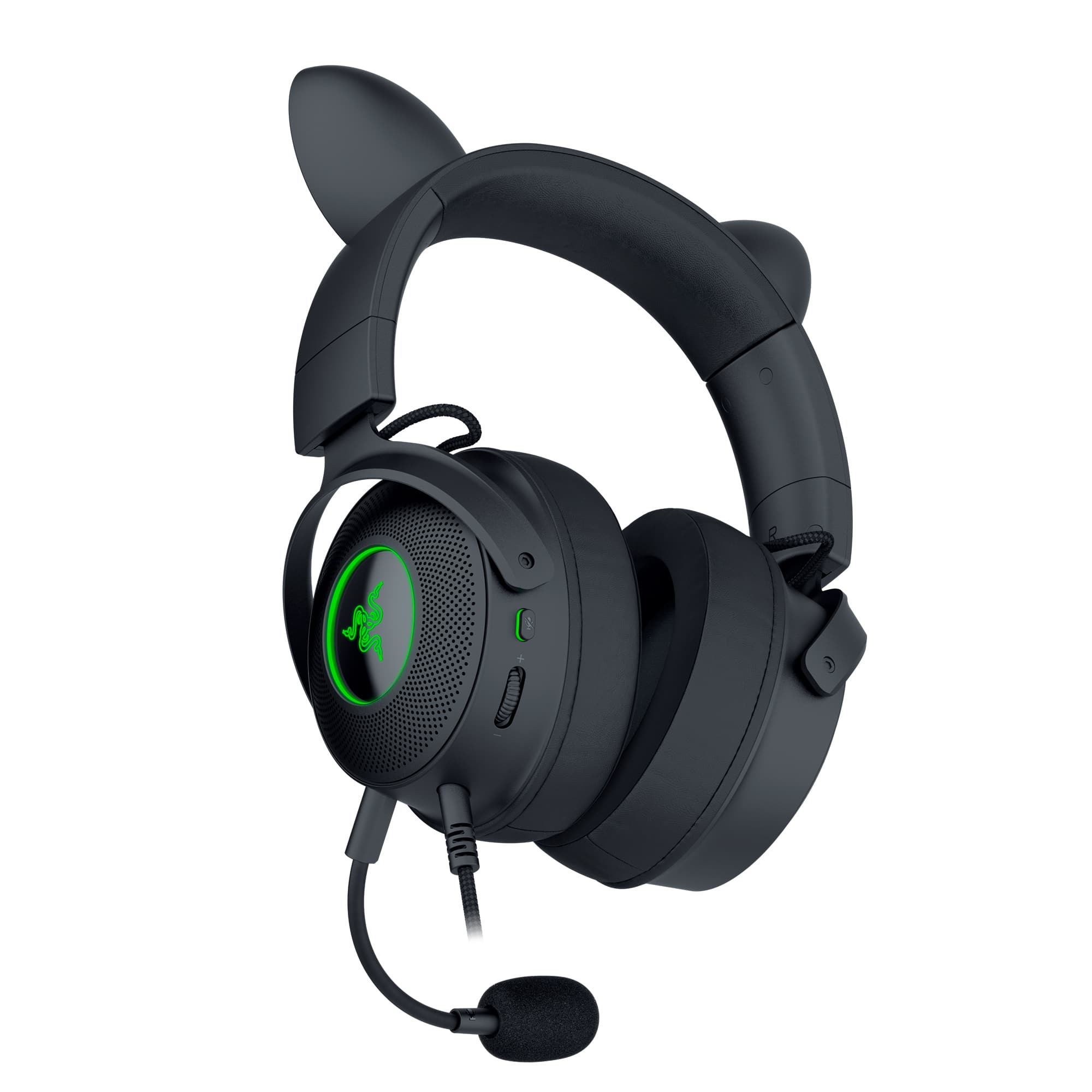 Alt View 19. Razer - Kraken Kitty V2 Pro Wired Over-the-Ear Gaming Headset for PC, Mac, Playstation - Black.