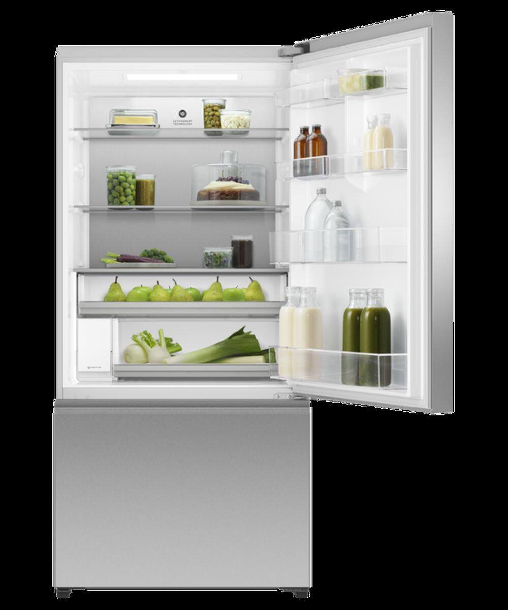 Alt View 14. Fisher & Paykel - 18.2 Cu. Ft. Bottom Mount Freezer Freestanding Refrigerator with Ice & Water - Stainless Steel.