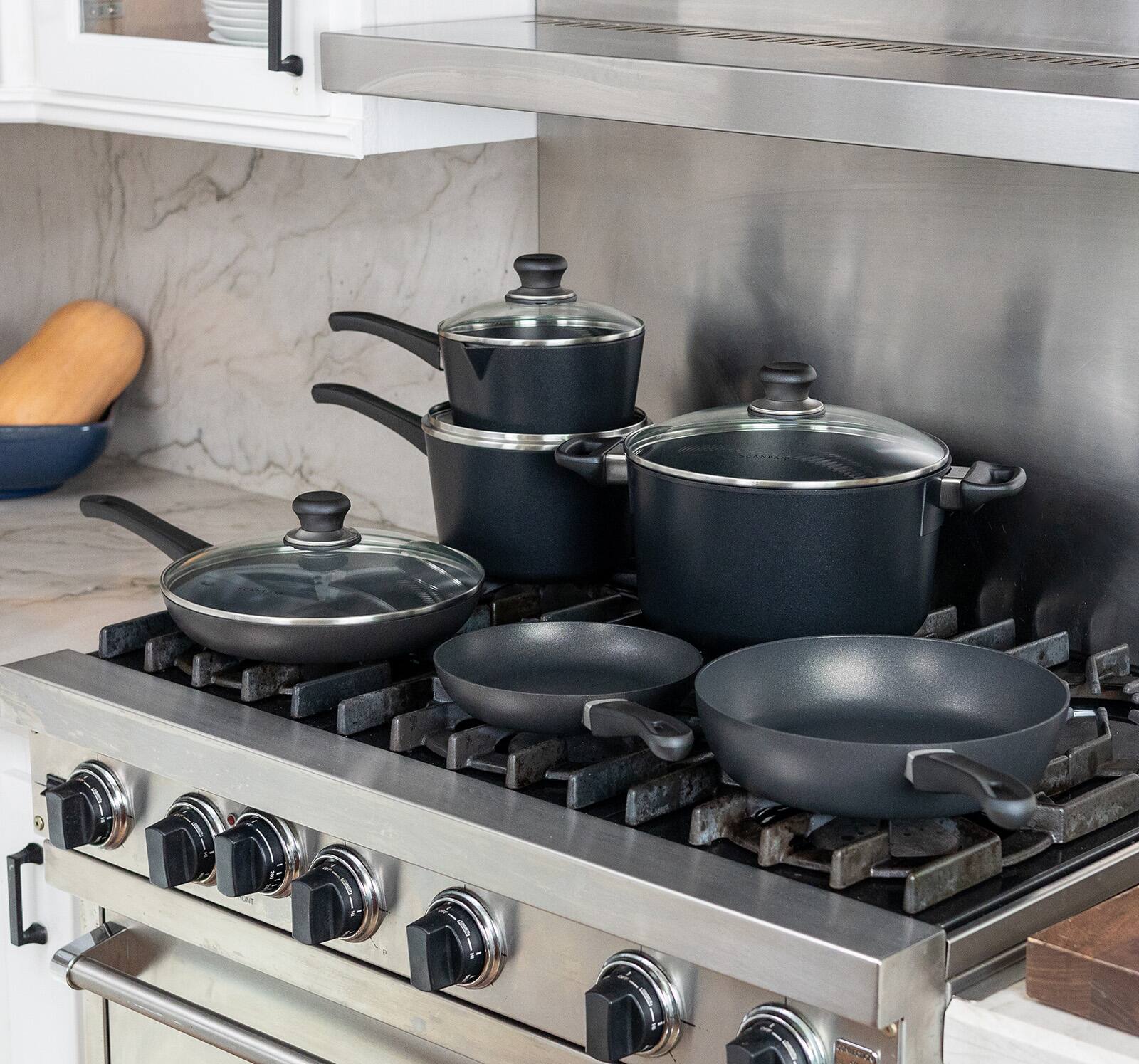Alt View 5. Scanpan - Classic 3 Quart Covered Saucepan - Black.