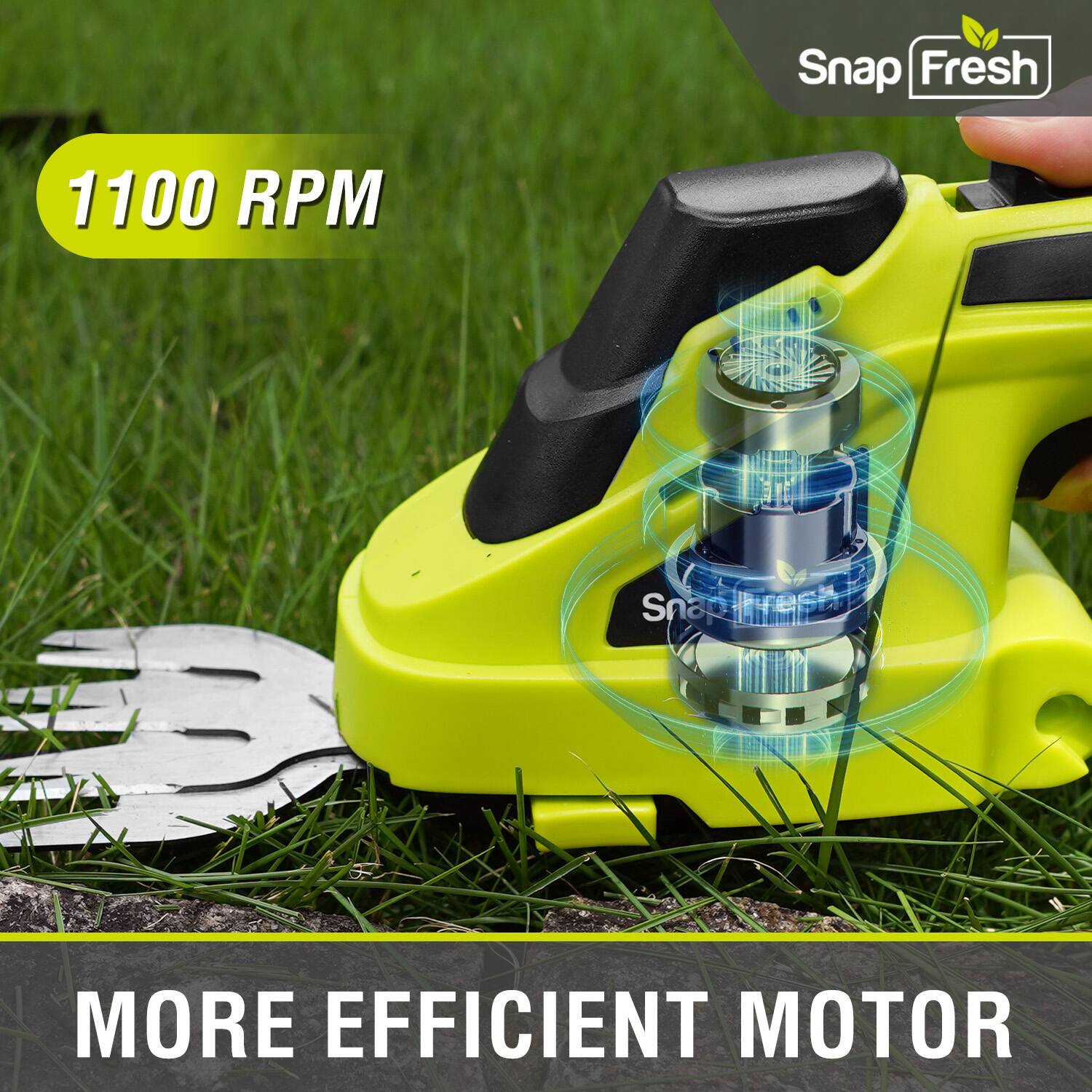 SnapFresh 2 in 1 Cordless Grass Shear and Hedge Trimmer 7.2V