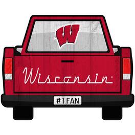 Fan Creations - Wisconsin Badgers 12'' x 12'' Truck Back D-cor - Multicolor