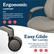 Ergonomic COMFORT
Posture-perfect armrests are ergonomically positioned to reduce pressure on arms and shoulders.
Easy-Glide 360° CASTERS
Move with ease across most carpeted floors with the dual-wheel swivel casters.