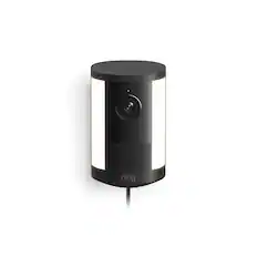 Front. Ring - Ring Spotlight Cam 2K, Plug-in, Home or business security, Wide-Angle Retinal 2K Video, 6x Zoom, Motion-Activated - Black.