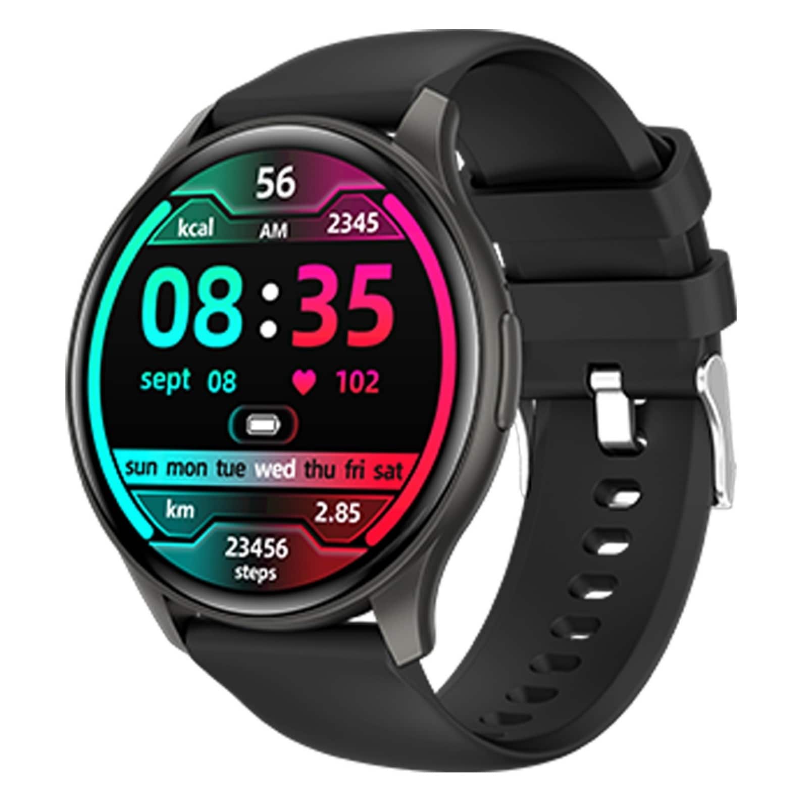 RISOKEYS - HD Smart Watch with 24H Health Monitoring - IP67 Waterproof Fitness Tracker for Men Women,Sleep Tracker & Music Control - Black - (2025)