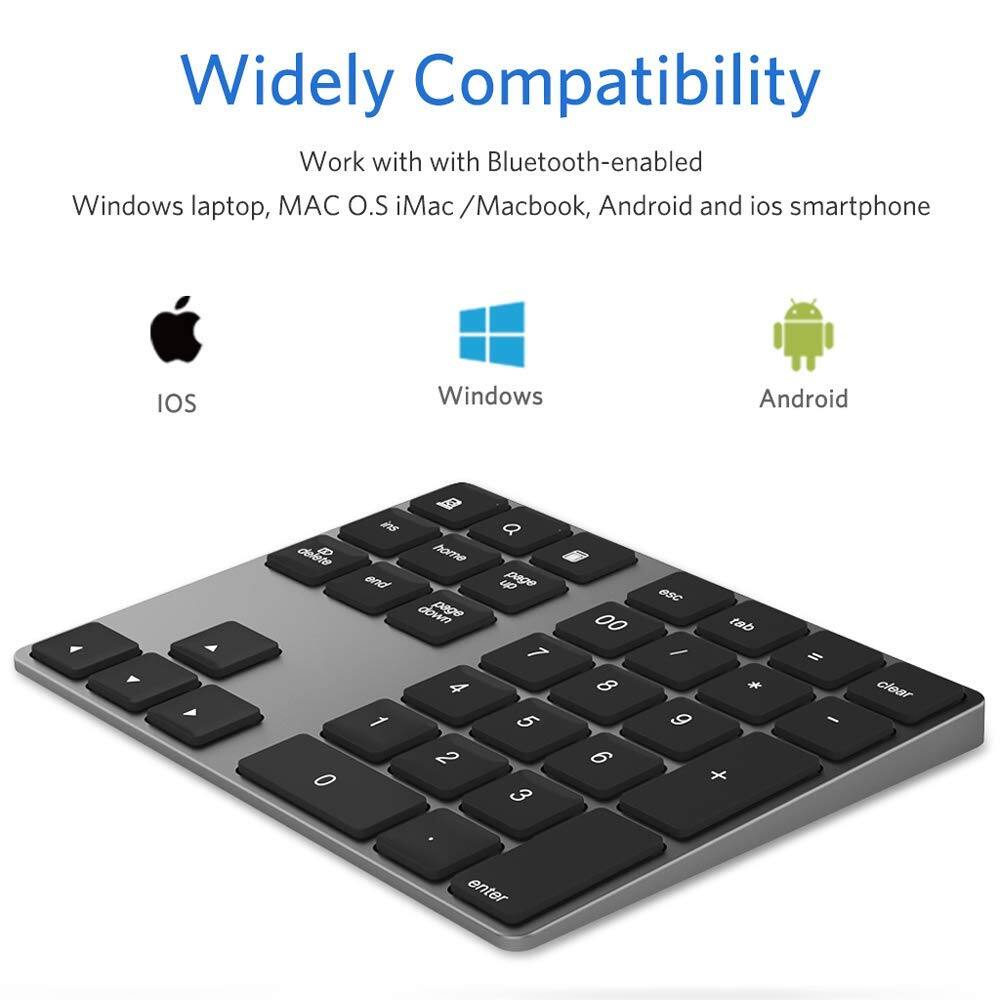 Widely Compatibility  
Work with Bluetooth-enabled Windows laptop, MAC O.S iMac / MacBook, Android and iOS smartphone  

IOS  
Windows  
Android