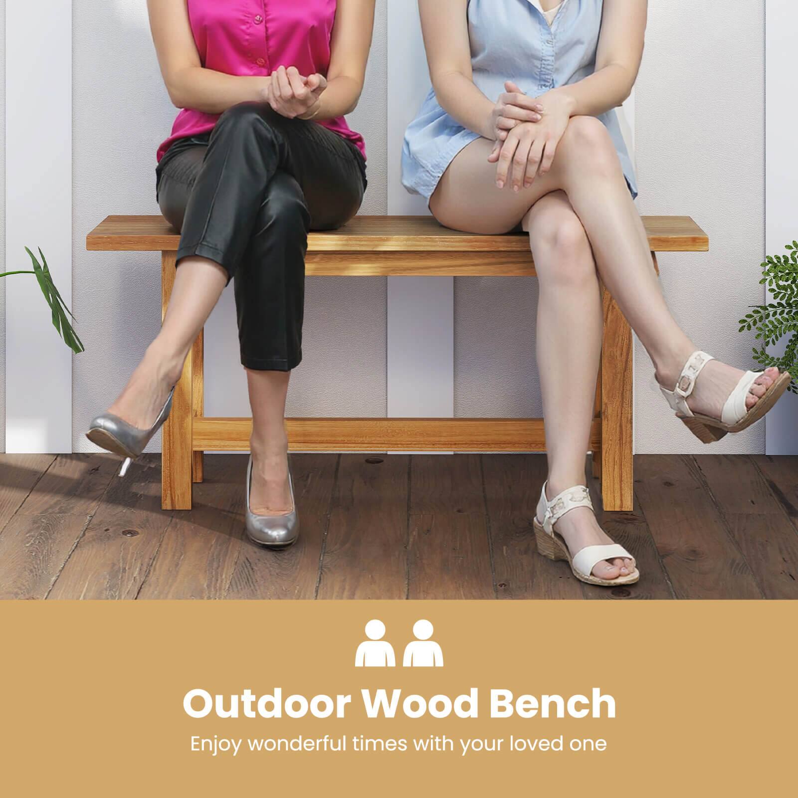 Outdoor Wood Bench  
Enjoy wonderful times with your loved one
