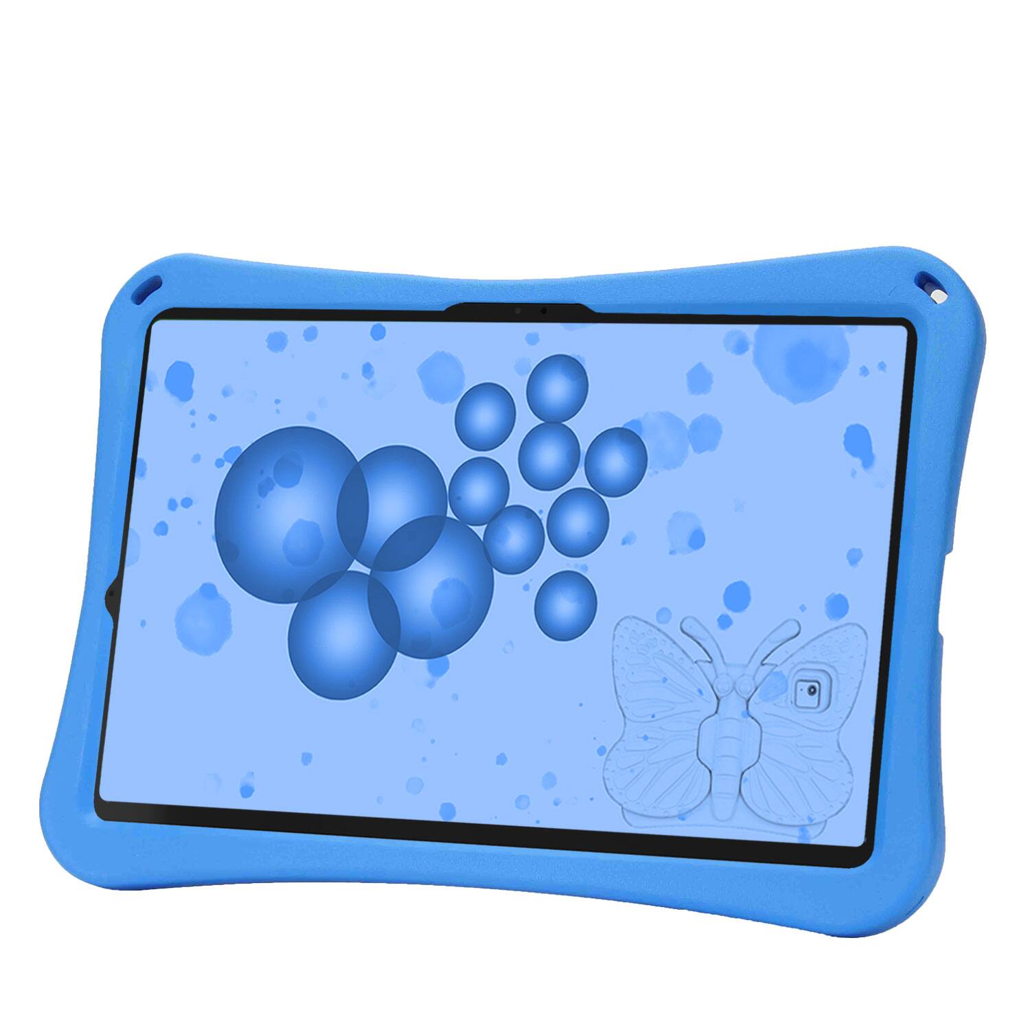 Alt View 1. Dteck - Kids Butterfly Case for Samsung Galaxy Tab S9 FE+ 2023 & Tab S9+ & Tab S8+ & S7 FE,3D Cartoon EVA Shockproof Stand Cover - Blue.
