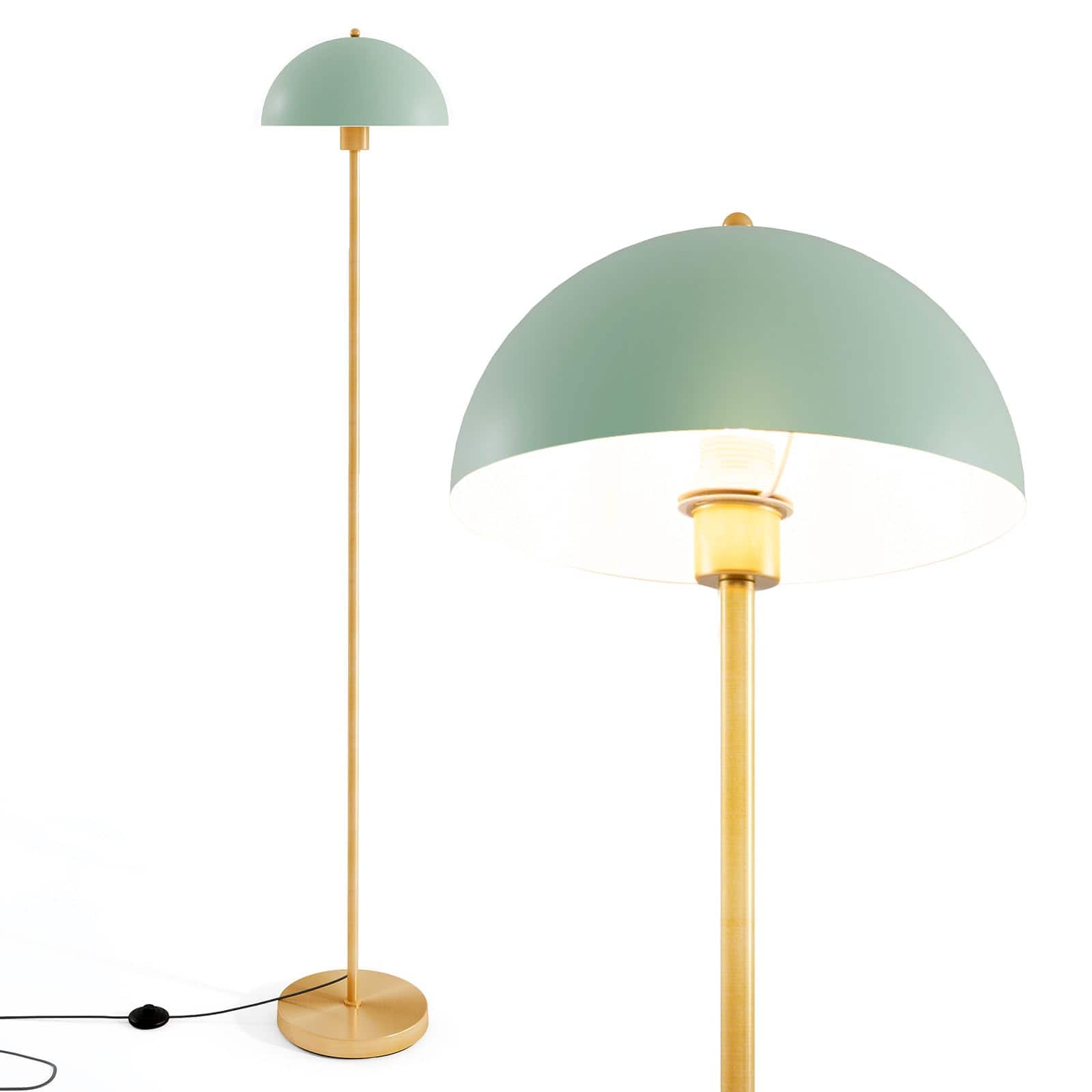 Ecooso - Floor Lamp with Adjustable Head and Foot Switch, Standing Reading Lamp for Living Room