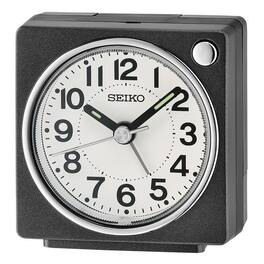 Seiko - 2.6" Fuji Dark Bedside Alarm Clock - Black