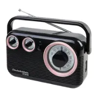 Studebaker - SB2003 Portable AM/FM Radio with Bluetooth - Pink/Black - Front_Zoom