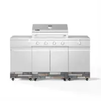 TYTUS Grills - Fresno 5-Burner LP/NG Convertible Grill in Stainless Steel + Ash Stone - Silver - Angle_Zoom