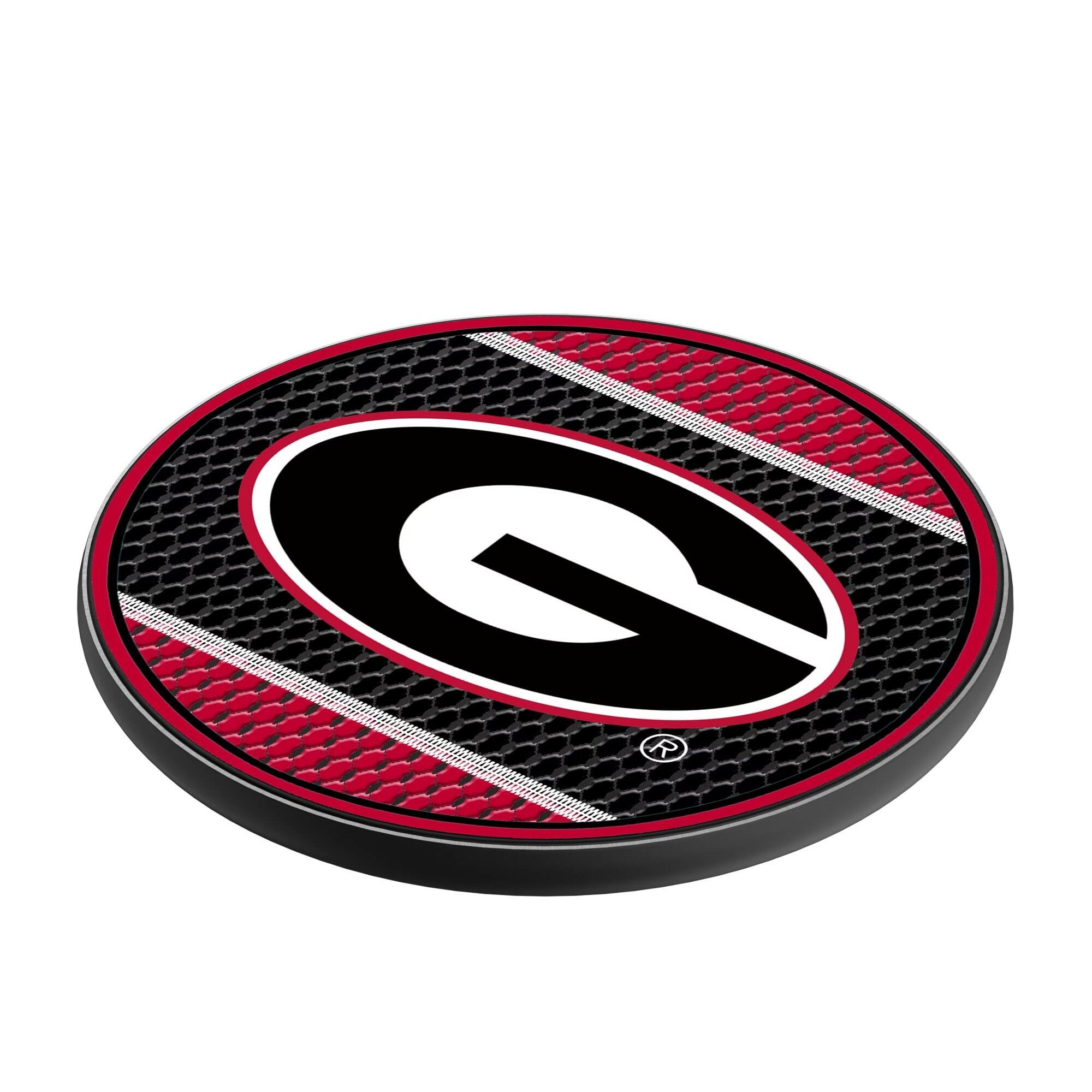 Alt View 1. Keyscaper - Georgia Bulldogs 15 Watt Wireless Induction Charger - Multicolor.