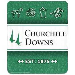 WinCraft - Churchill Downs 50'' x 60'' Plush Sherpa Blanket - Multicolor