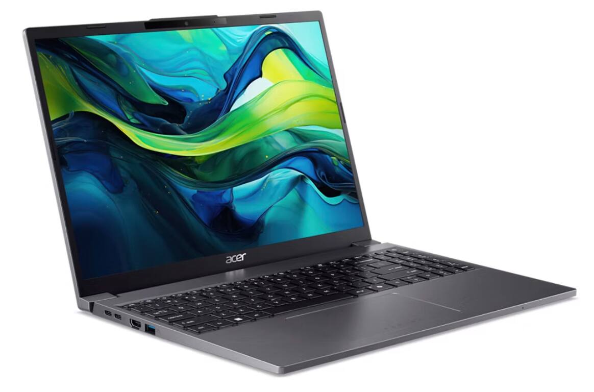 Alt View 4. Acer - Acer Aspire Go 15 Laptop 15.3 WUXGA (Intel i5-1334U, 32GB DDR5, 1TB PCIe SSD, Intel UHD, Win 11 Pro) w/USB Hub - Steel Gray.