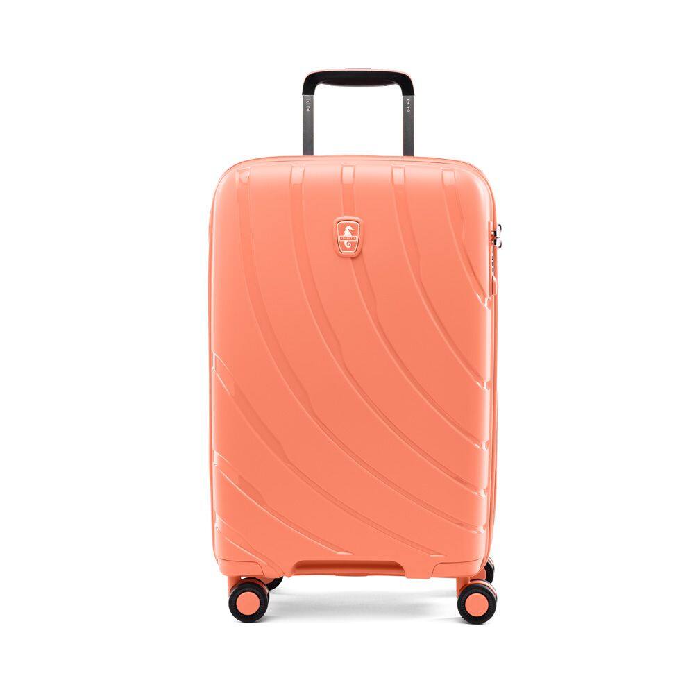 Angle. Atlantic - Atlantic Luggage Hardside Expandable Carry On Spinner - Coral Orange.
