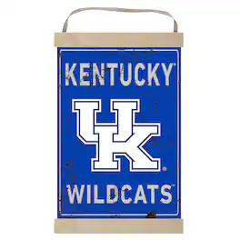 Jardine - Kentucky Wildcats Faux Rust Banner Sign - Blue