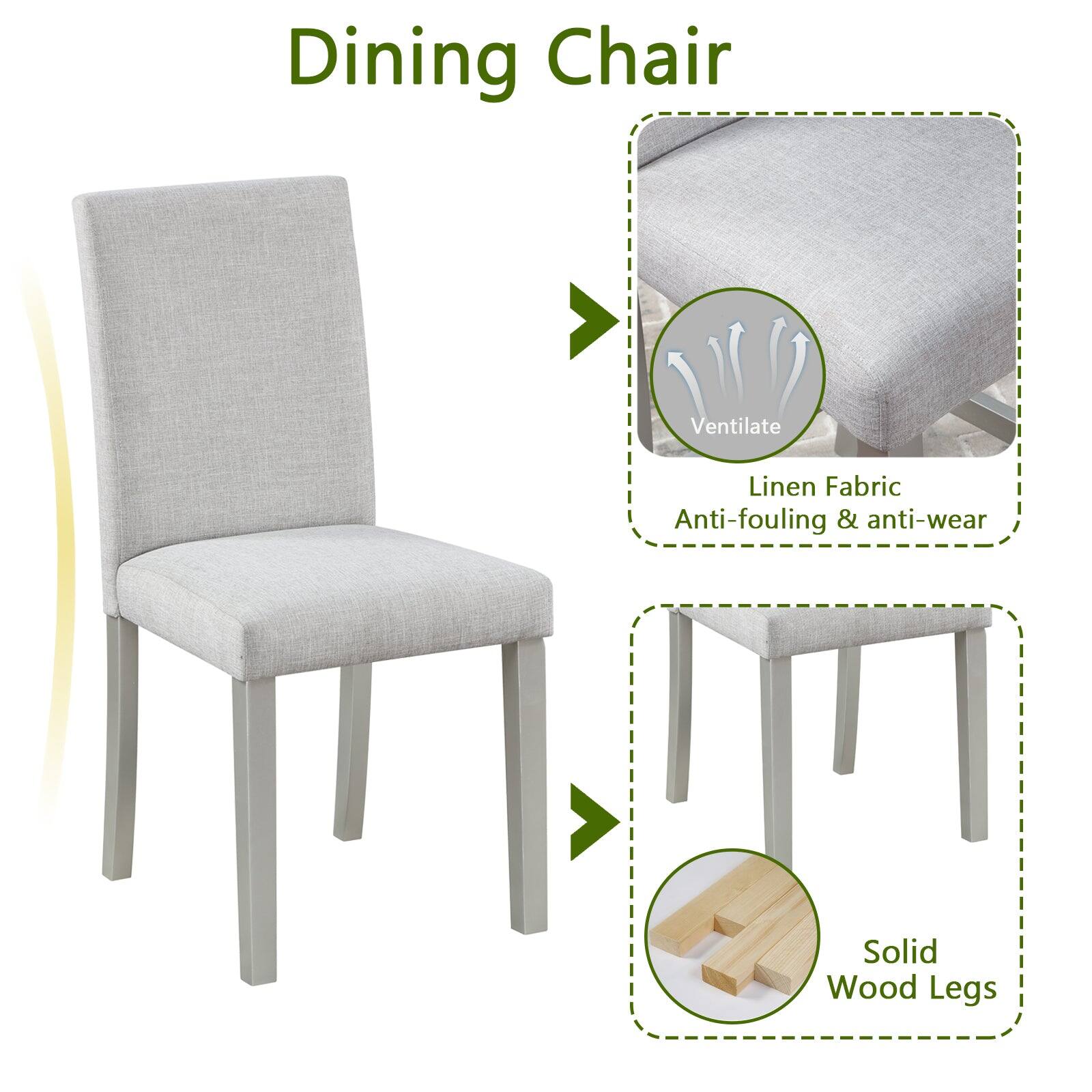 Dining Chair

- Ventilate
- Linen Fabric
- Anti-fouling & anti-wear
- Solid Wood Legs