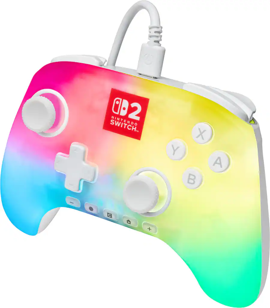 Switch 2 Controller Plug In PowerA Advantage Wired Controller for Nintendo Switch 2 with Lumectra ...