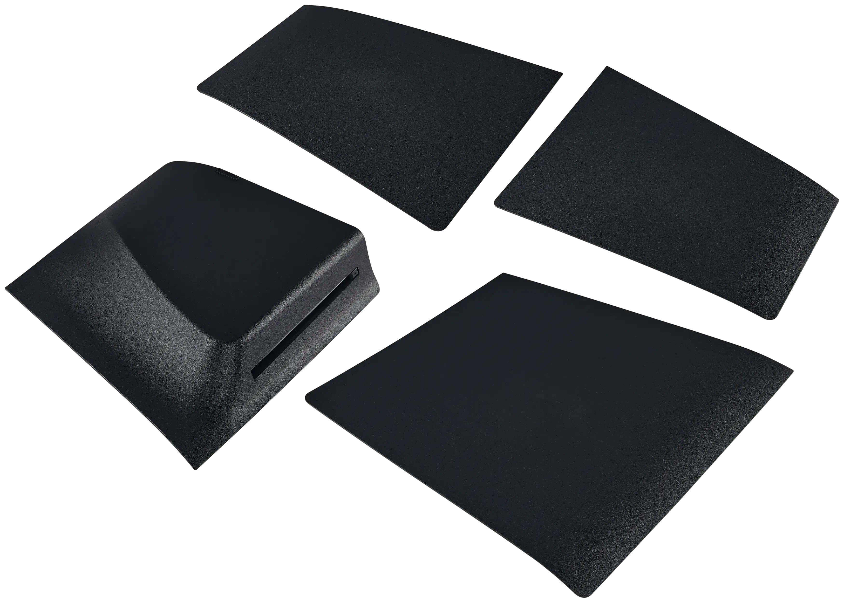 Alt View 1. MobileSentrix - Faceplate Covers (Top & Bottom) Replacement Compatible For Sony PlayStation 5 Slim Disc Edition - Black - Black.