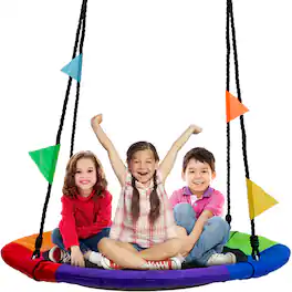 Sorbus - 40" Saucer Tree Glider, 220lbs Kids Outdoor Seat with Adjustable Ropes, Durable Net Design