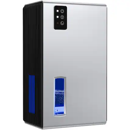 Front. Cluzine - Compact Dehumidifier with 95oz Tank, 7-Color Light & 2 Working Modes.