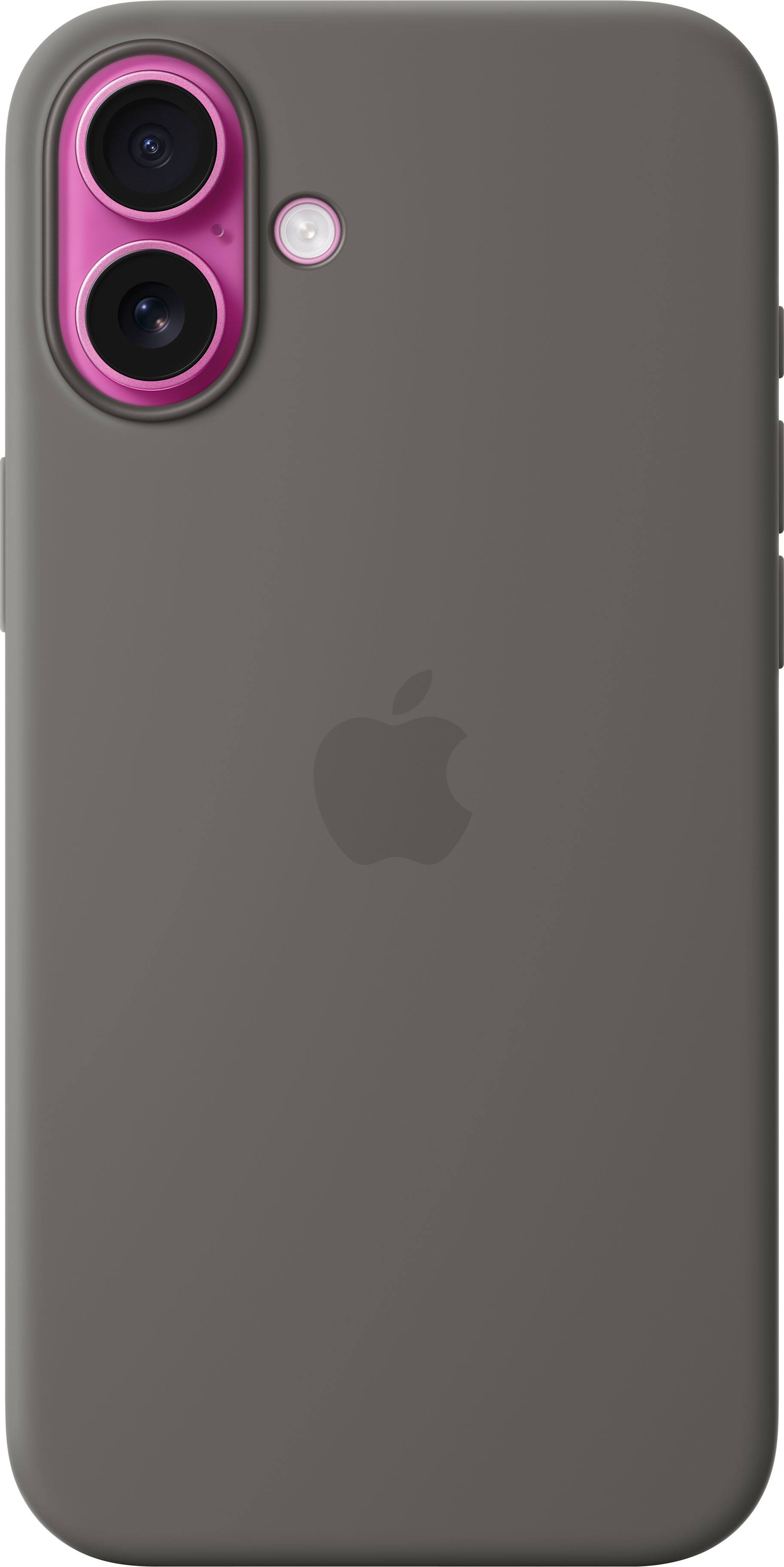 Alt View 12. Apple - iPhone 16 Plus Silicone Case with MagSafe - Stone Gray.
