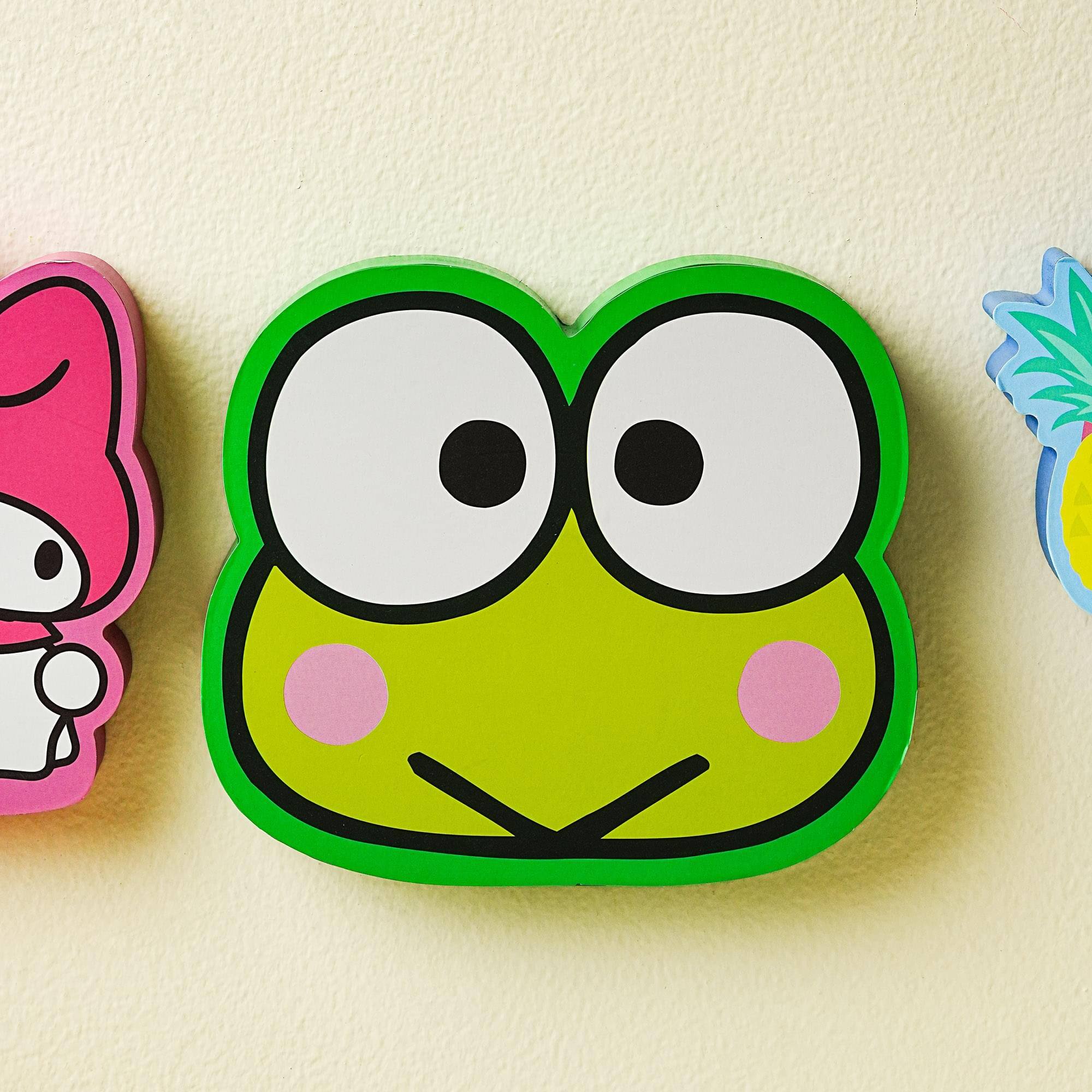 Alt View 4. Silver Buffalo - Sanrio Keroppi Die-Cut Wooden Wall Art Sign | 7 x 8 Inches - Green.