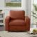Alt View 2. KERDOM - Swivel Barrel Sofa Chair, Modern Single Sofa Lounge Bucket Armchair, Rotating Accent Sofa Rotation Base, Washable Pillow - Reddish Brown.
