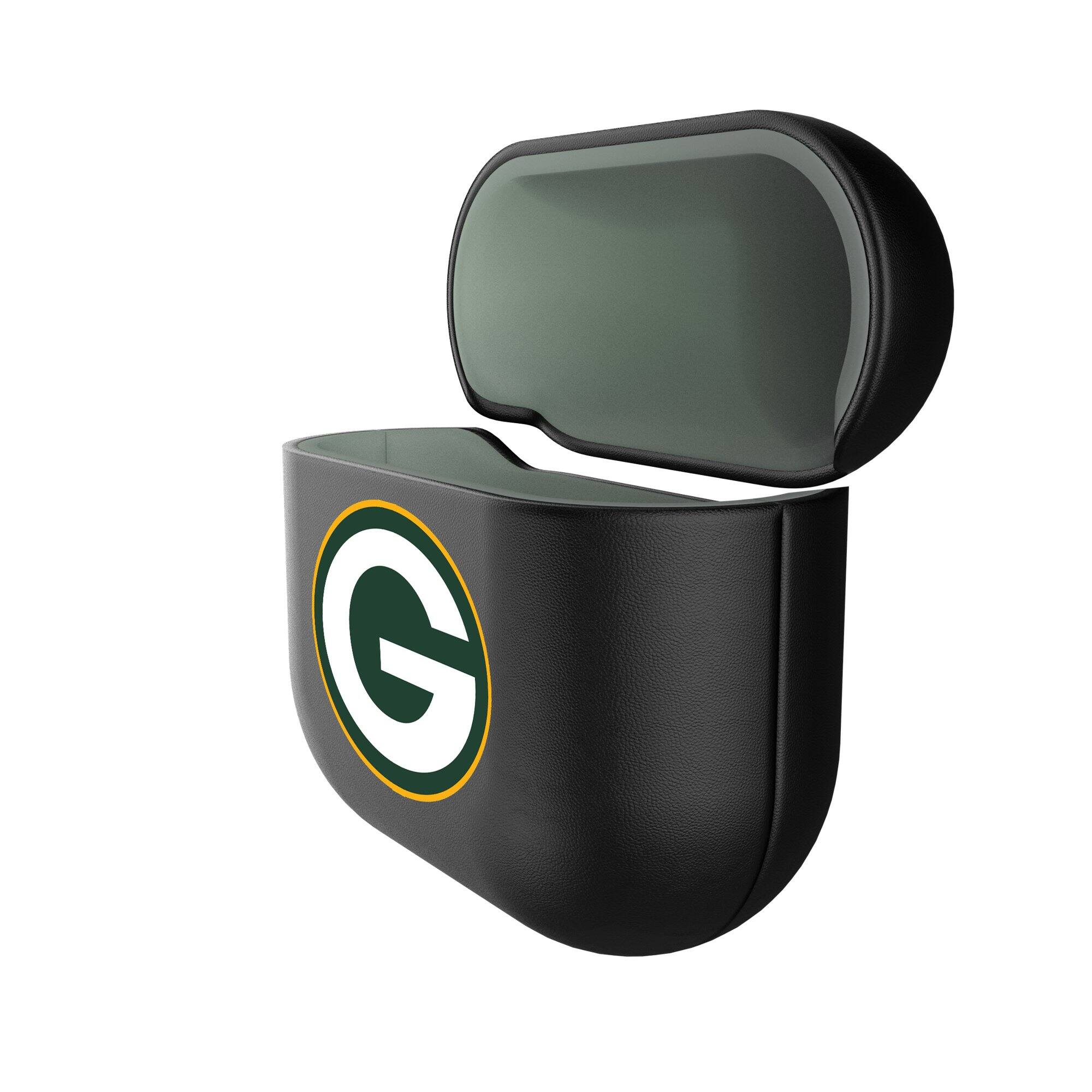 Alt View 1. Keyscaper - Green Bay Packers Green Bay Packers Insignia AirPods 4th Generation Case Cover - No Size - Black.