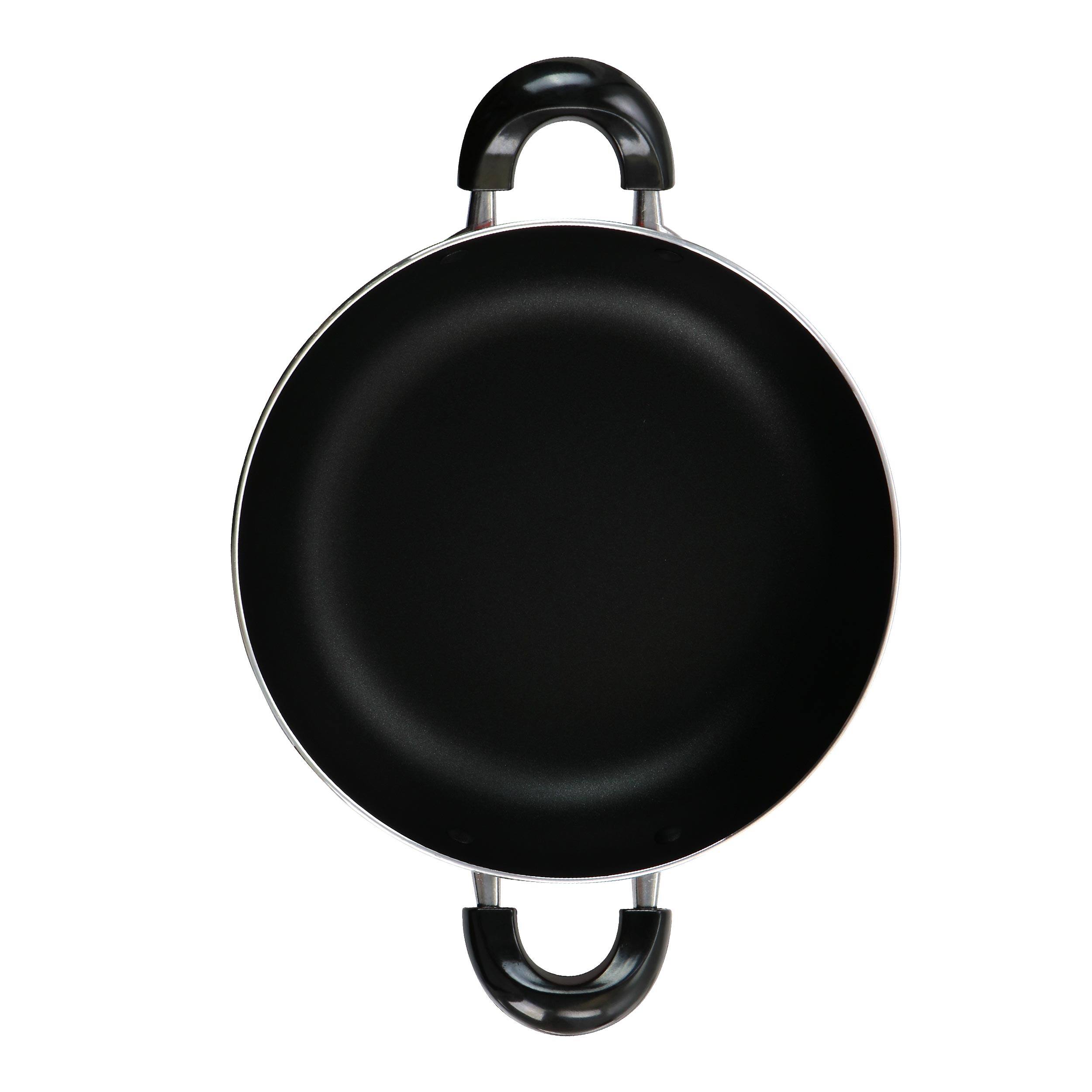 Alt View 2. Better Chef - Better Chef 10 Inch Red Aluminum Deep Frying Pan with Glass Lid - Metallic Red.