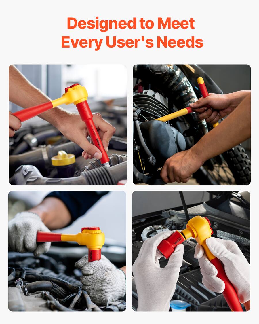 VEVOR Insulated Socket Set, 16 Piece Insulated Wrench Tool Set, 1000V ...