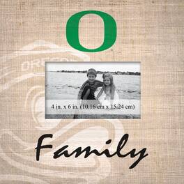 Fan Creations - Oregon Ducks 10'' x 10'' Burlap Pattern Frame - Multicolor