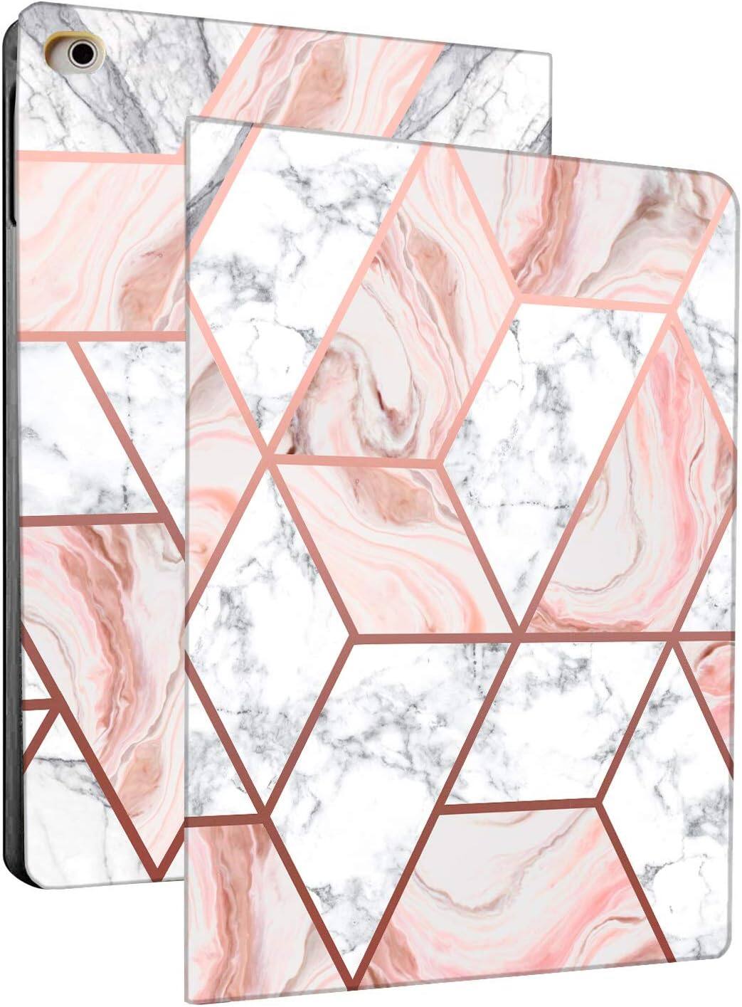 Alt View 4. DuraSafe Cases - iPad Pro 9.7" 2016 Folio Smart Case with Dual-Angle Stand A1673 A1674 A1675 - Marble Pink.