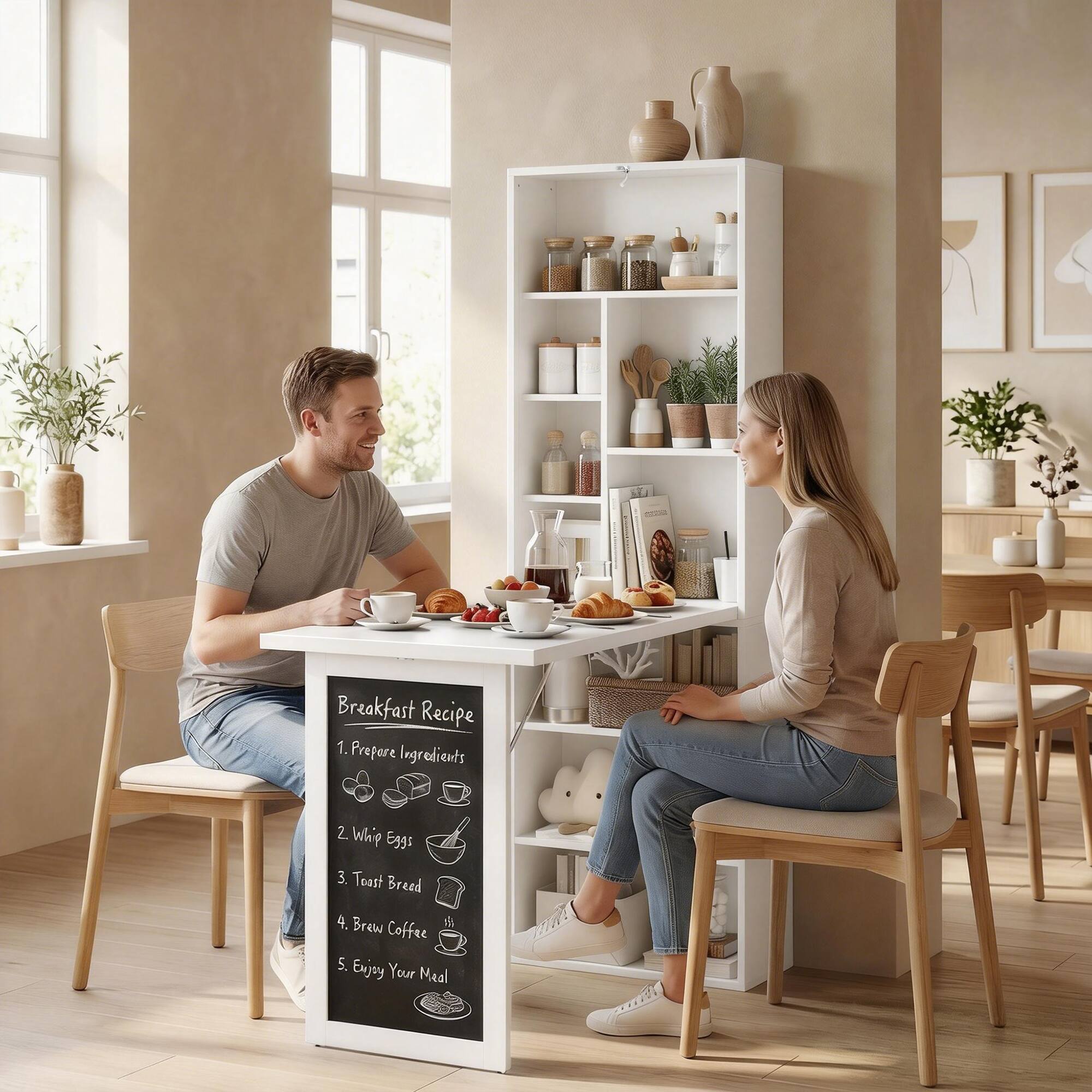 Breakfast Recipe  
1. Prepare Ingredients  
2. Whip Eggs  
3. Toast Bread  
4. Brew Coffee  
5. Enjoy Your Meal