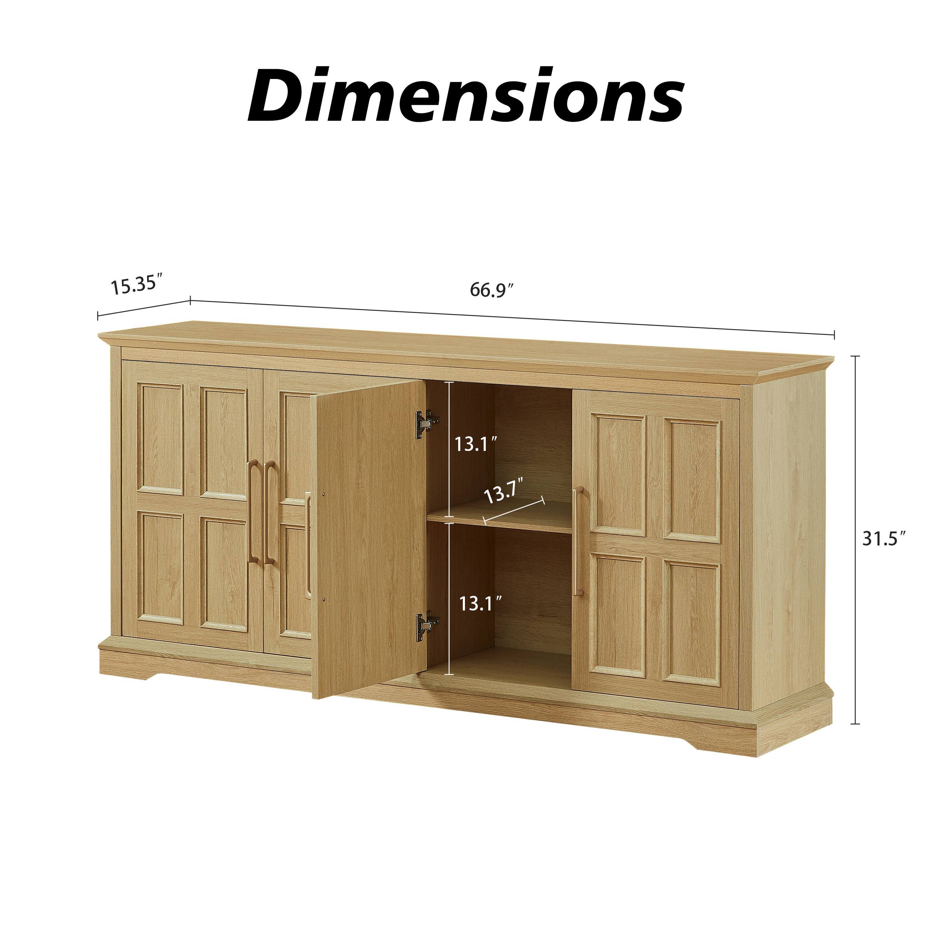 Dimensions
15.35"
66.9"
13.1" 13.7"
31.5"