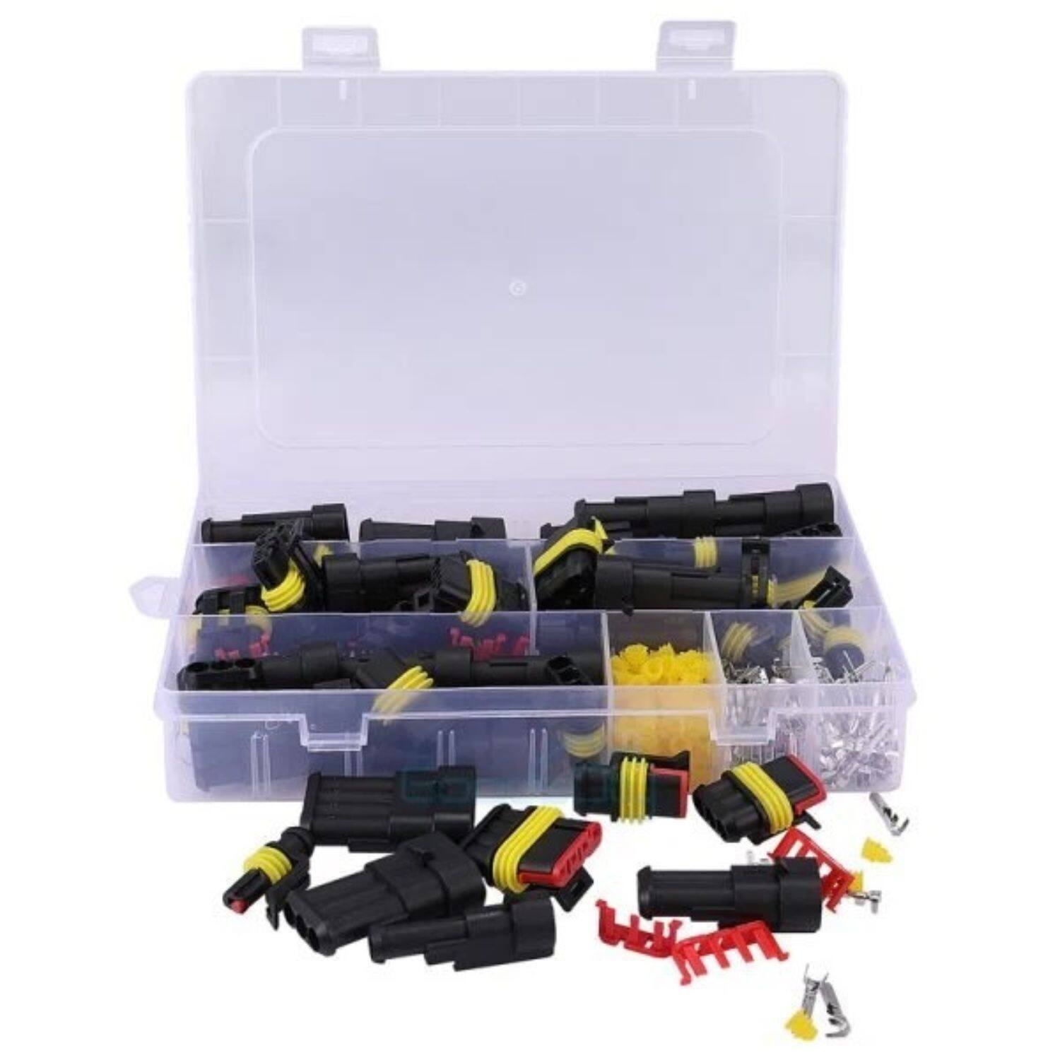 Back. Stock Preferred - 708 pcs Car Waterproof Electrical Wire Cable Connector Kit - Multicolor.