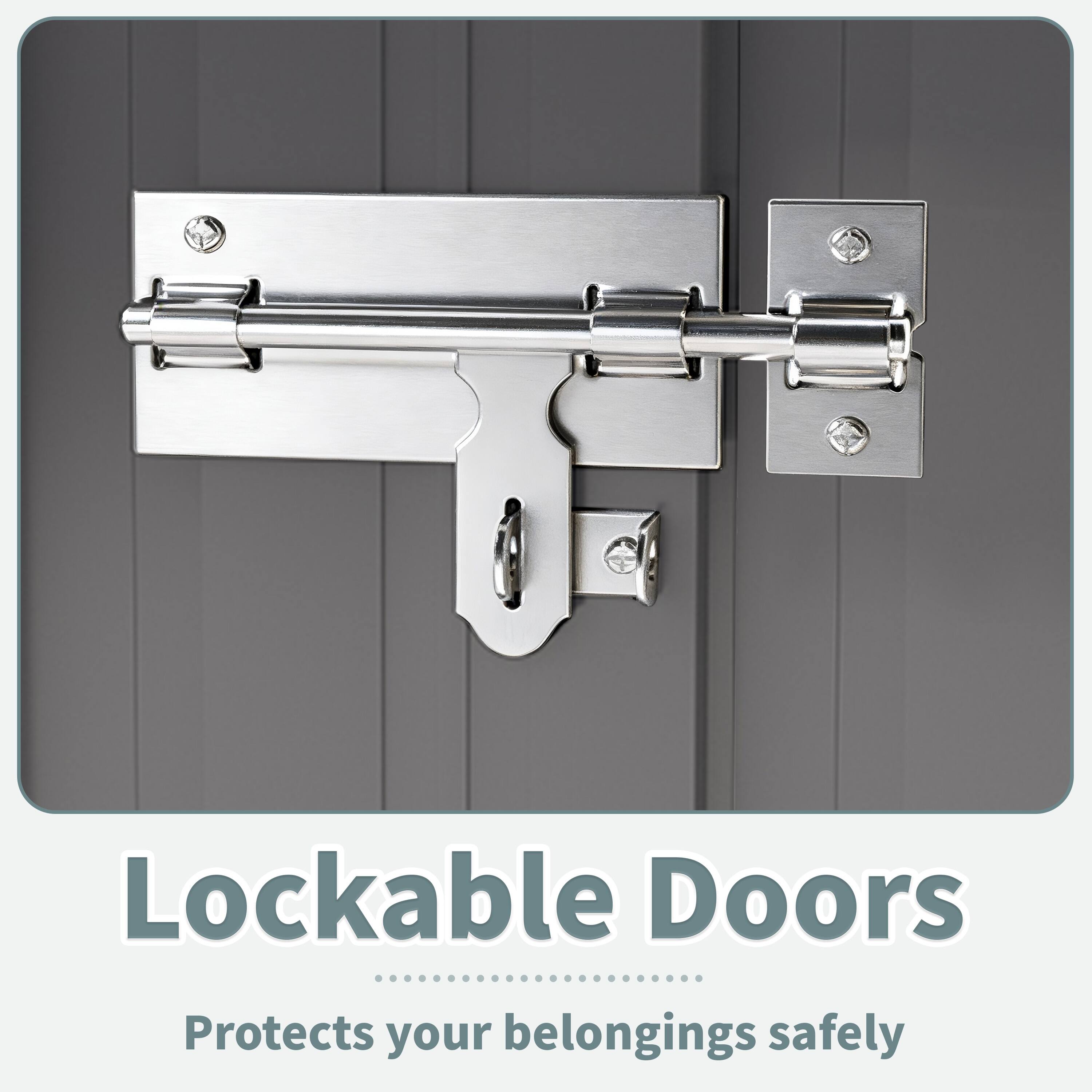 Lockable Doors  
Protects your belongings safely