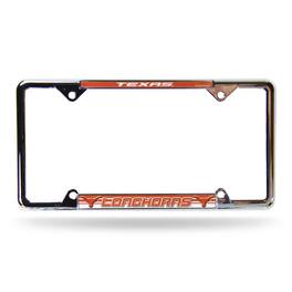 Rico Industries - University of Texas Longhorns EZ View Chrome Metal License Plate Frame - Multi