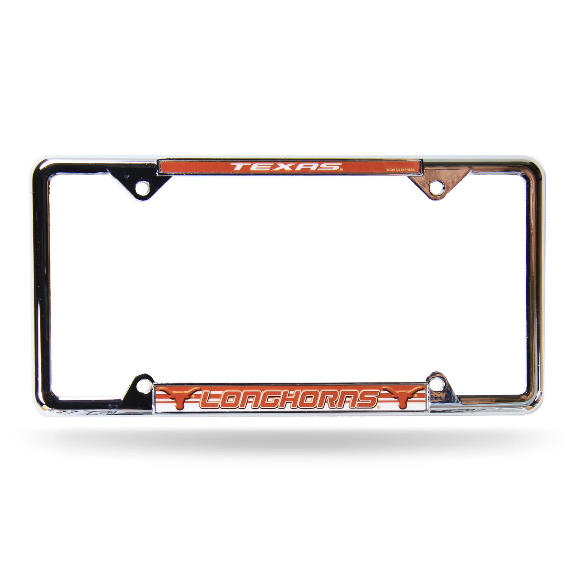 University of Texas Longhorns EZ View Chrome Metal License Plate Frame