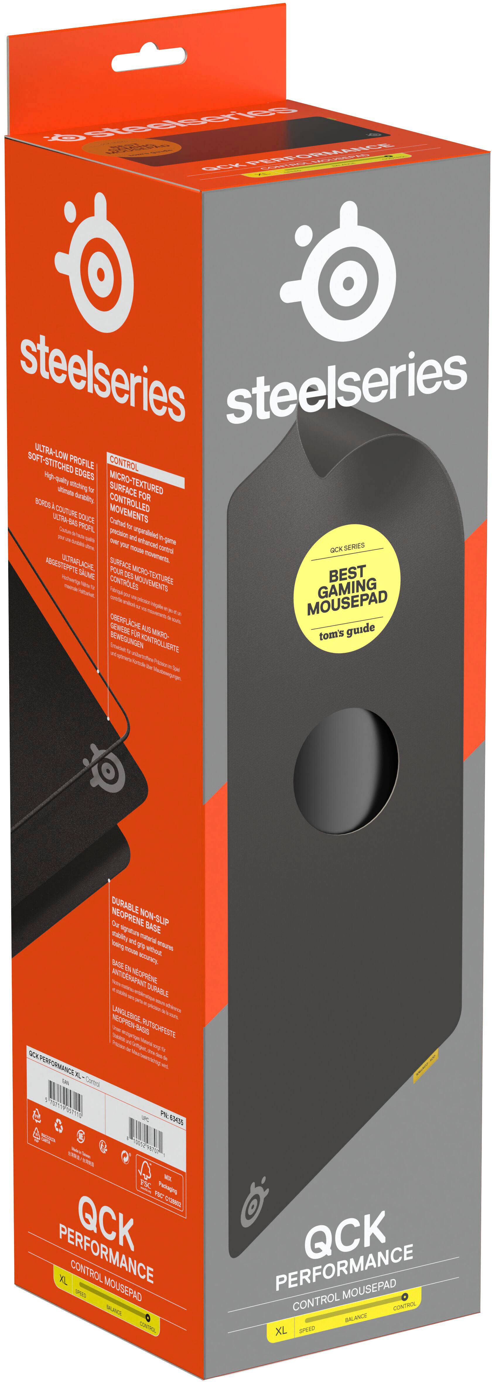 SteelSeries QcK L Gaming Mousepad - Performance Control Surface For FPS, MOBA & MMO