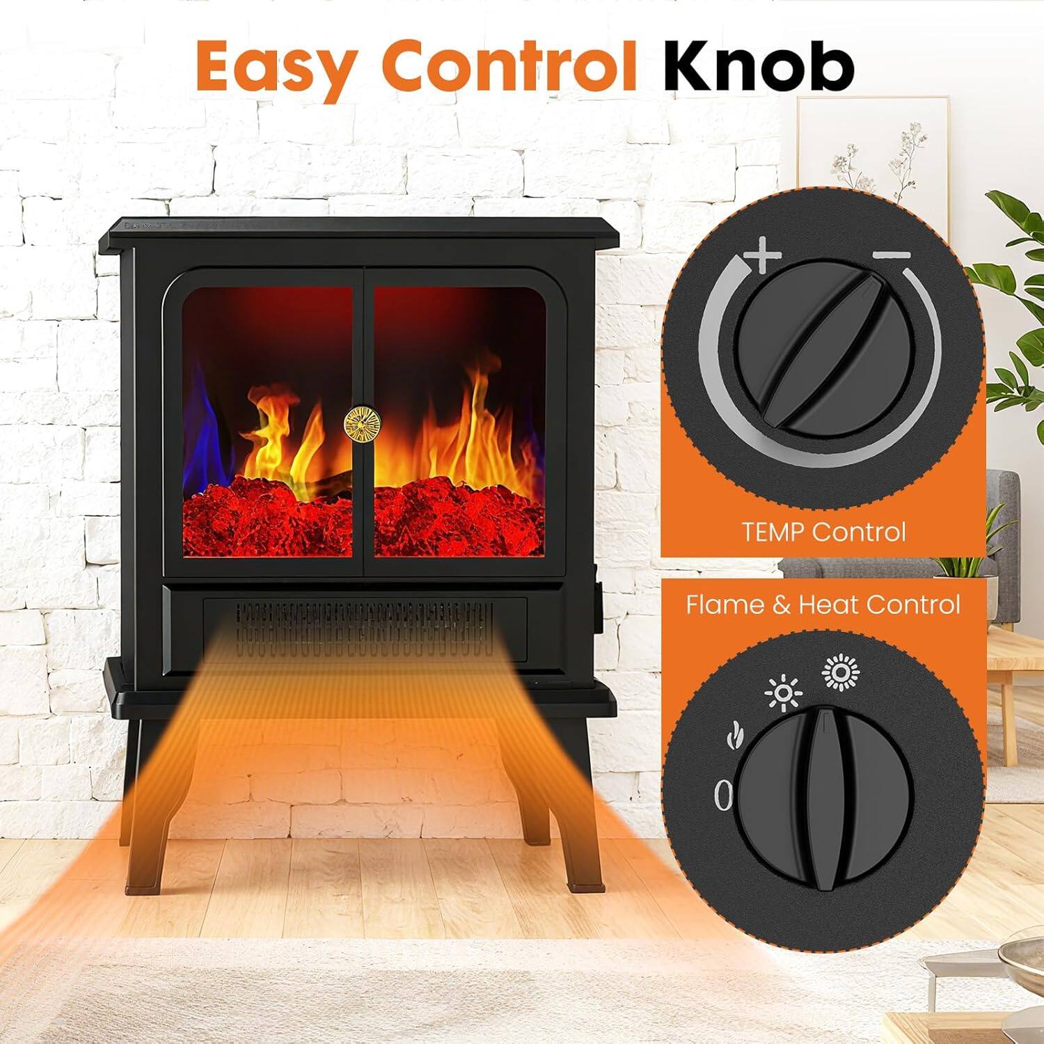 Easy Control Knob

TEMP Control

Flame & Heat Control