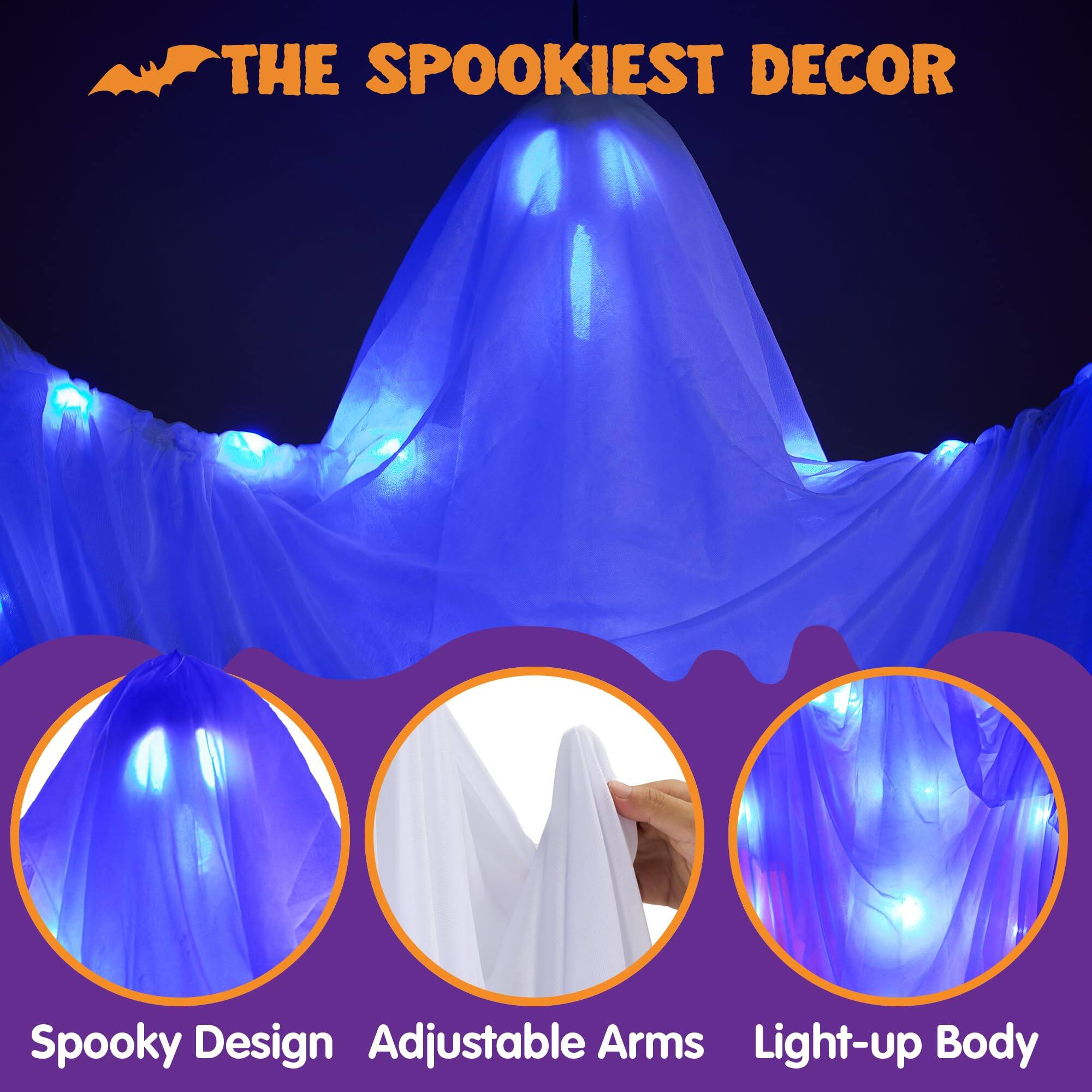THE SPOOKIEST DECOR

Spooky Design Adjustable Arms Light-up Body