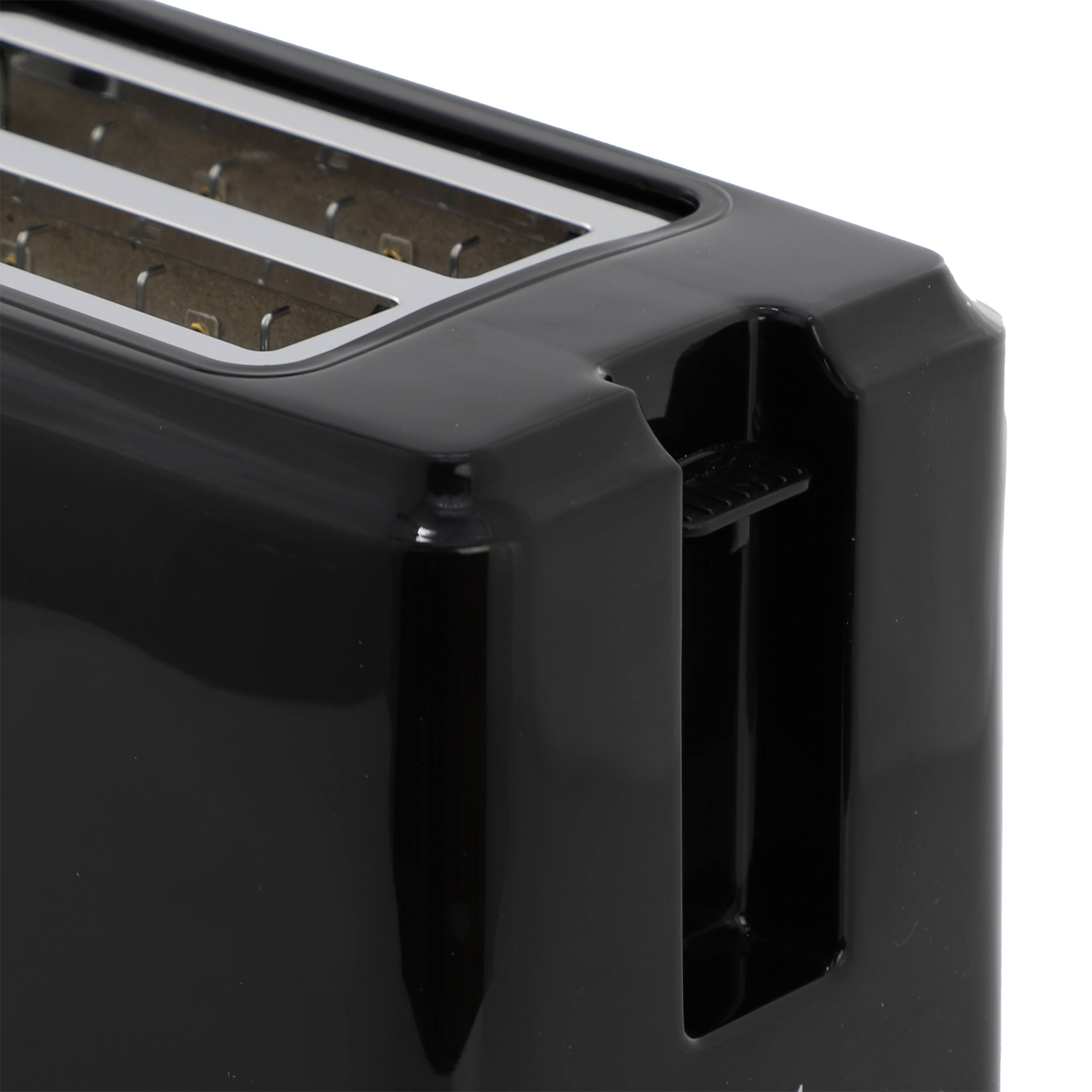 Left. Better Chef - Better Chef Two Slice Cool Touch Toaster with 6 Adjustable Browning Levels in Black - Black.