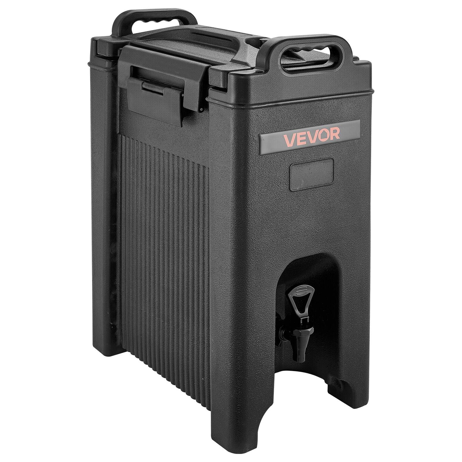 Alt View 5. VEVOR - Insulated Beverage Dispenser, 5 Gal/19L Hot and Cold Beverage Server with Spigot & Handle, Food-Grade Drink Dispenser - Black.