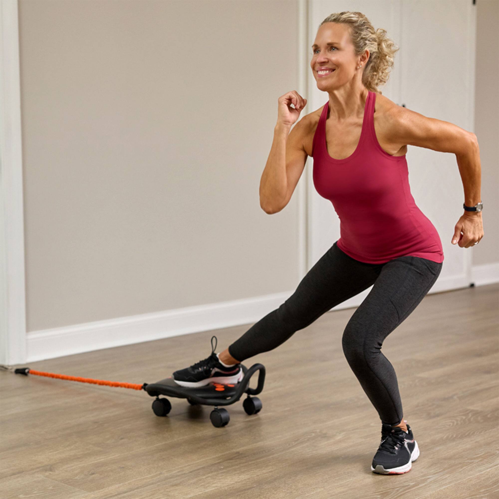 Alt View 7. AB Dolly - AB Dolly Plus Home Core Fitness Ab Exercise Workout Equipment & Resistance Bands - Black.