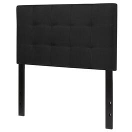 Hivvago - Twin size Modern Fabric Box-Stitch Upholstered Headboard - Black