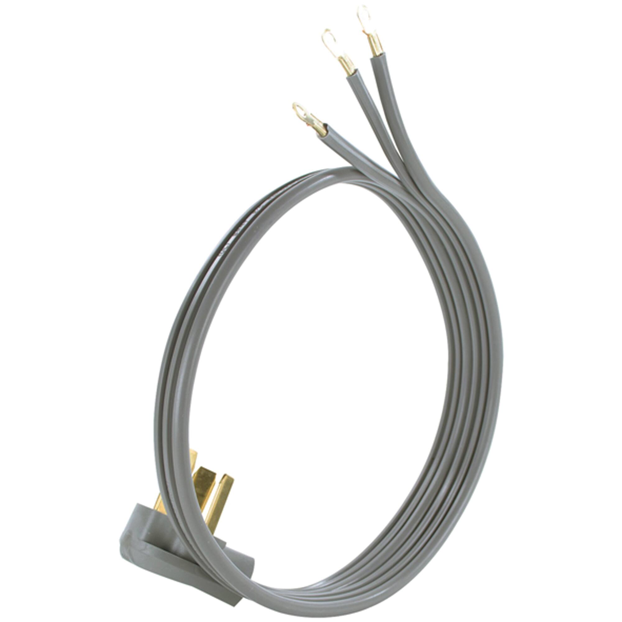 Left. Certified Appliance Accessories - 3-Wire Eyelet 50 Amp Range Cord 4 ft.