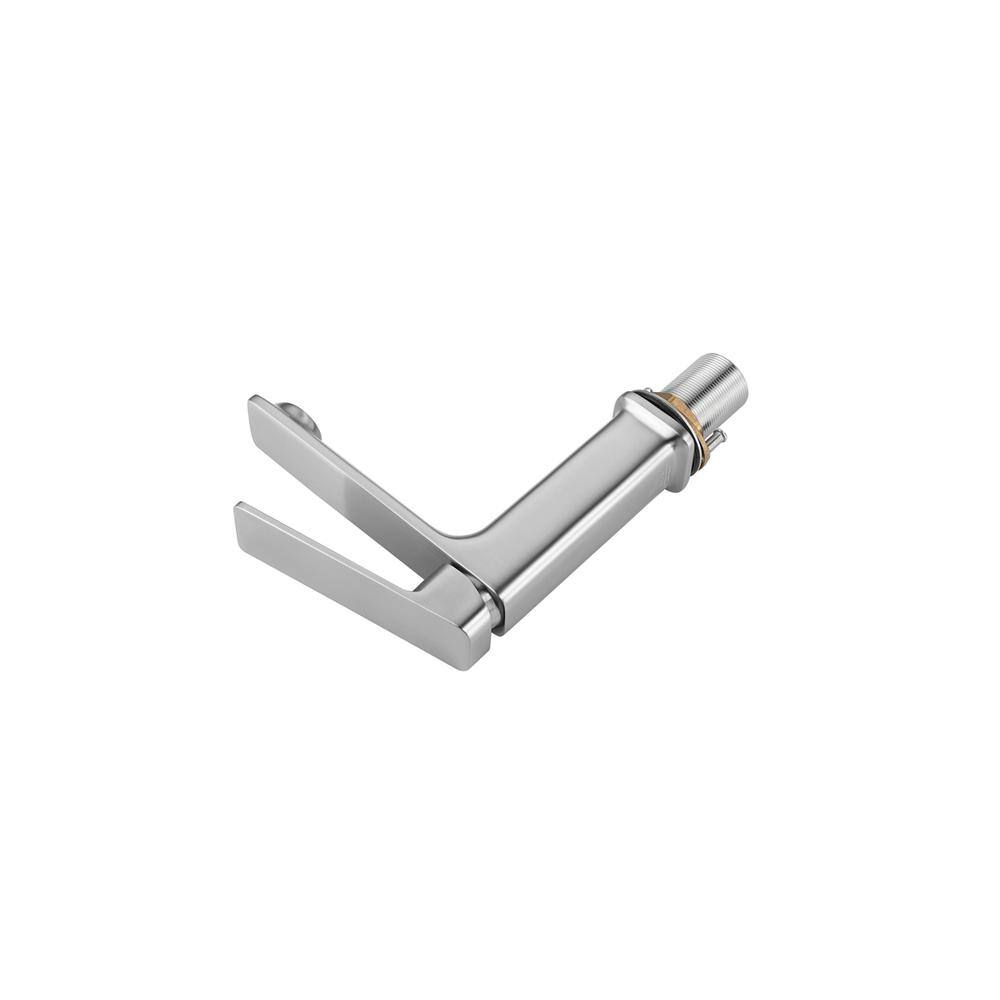 Back. Elegant Kitchen and Bath - Lena Single Hole Single Handle Bathroom Faucet in Brushed Nickel - Brushed Nickel.