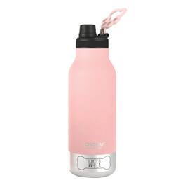Asobu - Barkey 32-Oz 3-in-1 Water Bottle with Removable Dog Bowl and Food Compartment - Pink