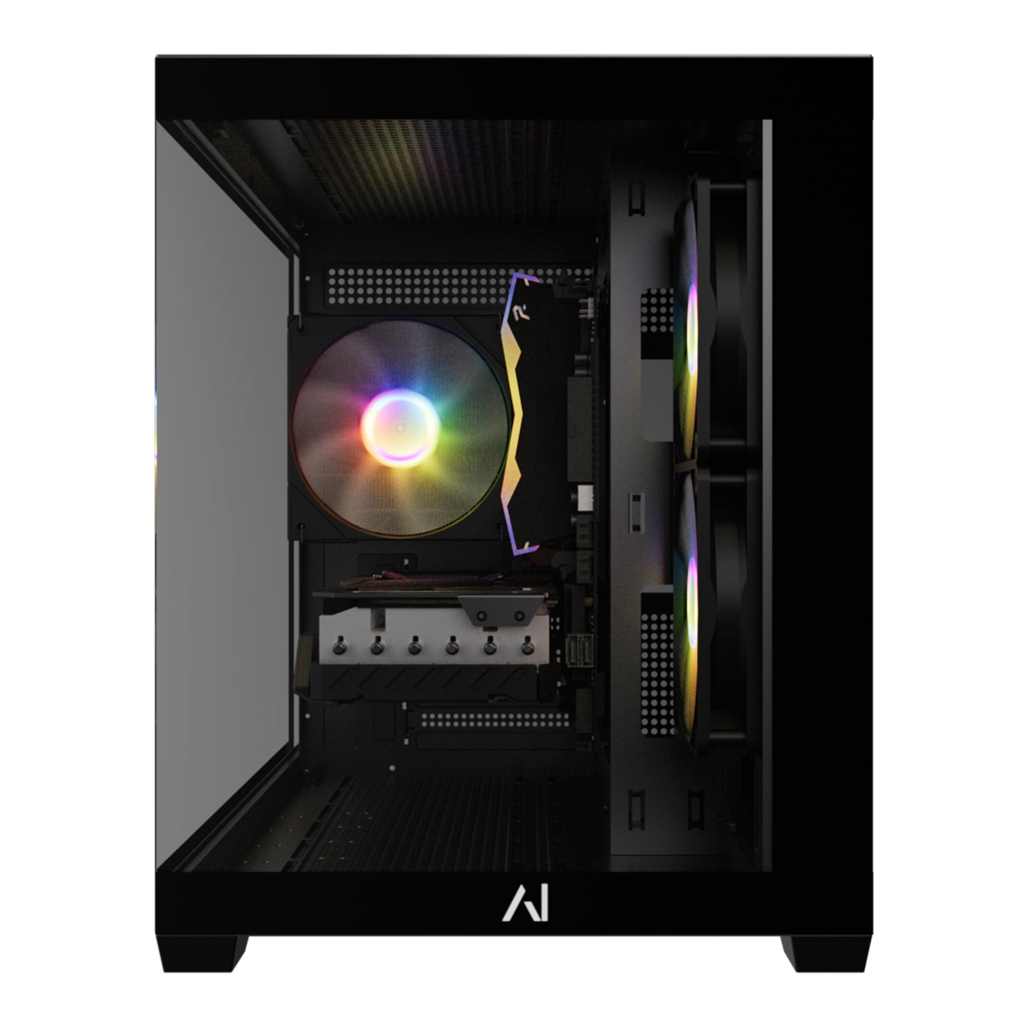 Left. Andromeda Insights - AI Gaming PC Spectra| NVIDIA GeForce RTX 5060 Ti 8GB | Intel Core Ultra 5 245KF 5.2 GHz Turbo | 16GB DDR5 | 1TB Gen4 SSD - Black.